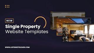 New Single Property Website Templates for Agents