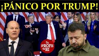 #EUROPA EN PÁNICO POR #TRUMP. #SCHOLZ A PUNTO DE CAER. #MACRON SE RADICALIZA. #ZELENSKY DESESPERADO