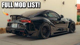 FULL MOD LIST ON MY 2020 A90 SUPRA!