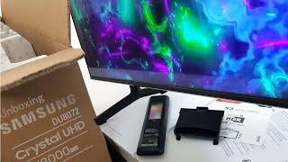 Samsung DU8000 Crystal TV Unboxing, Setup & Demo