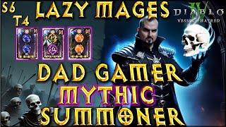 S6 T4 Mythic LAZY MAGES Summoner Necromancer Build Diablo 4 VoH