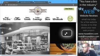 TruBru Coffee Roasters Website Review by Matt@mywebbro.com