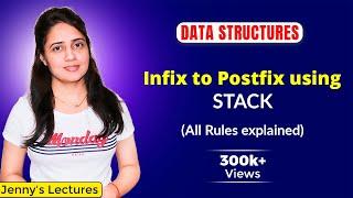 3.5 Infix to Postfix Conversion Rules using Stack | Data structures Tutorials