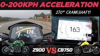 Kawasaki Z900 ️ Honda CB750 Hornet | 0-200kph Acceleration | Top Speed Attempt 