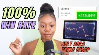 100% Win Rate in July! Going Over All My Trades! July 2024 Trade Recap