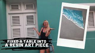 How to turn a broken table into a resin art piece
