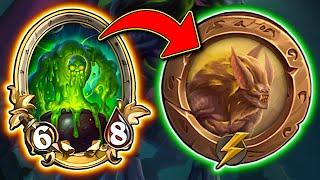 Golden Shop buffs with Felbat Portrait! | Hearthstone Battlegrounds