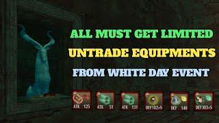 Toram Online - All Limited Untradable Equipments That We Need To Get During White Day Event