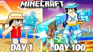 I Survived 100 Days as DIAMOND LUFFY in Minecraft!