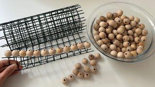 Perfect DIY Idea with Garden Wire and Wooden Beads!