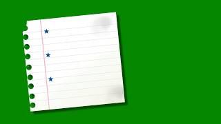 Green screen Notepad and 3stars