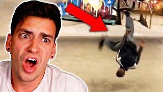 REACTING TO THE WEIRDEST SKATE FALLS!