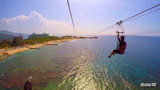 [HD] Dragon's Breath Zipline - Zip Line over Water - Labadee, Haiti