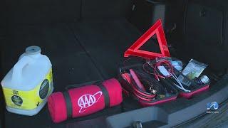 Stay safe in cold with emergency kit in car