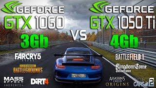 GTX 1050 Ti 4Gb vs GTX 1060 3Gb Test in 8 New Games