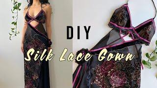 DIY Silk Lace Prom Dress/ Evening Gown