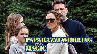 Ben Affleck and Jennifer Garner pressured to kiss by paparazzi while out with kids