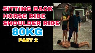 HORSE RIDE SHOULDER RIDE & SITTING BACK CHALLENGE PART 2