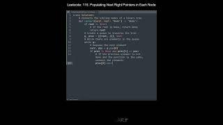 Leetcode 116. Populating Next Right Pointers in Each Node in Python | Python Leetcode | Tutorial