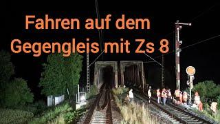 Fahren auf dem Gegengleis mit Signal Zs 8 , Gegengleisfahrt - Ersatzauftrag , Hameln - Emmerthal