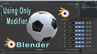 How To Make Football Using Modifier In Blender 2 82 / Made Soccer Ball in Blender 2.82