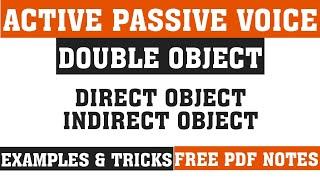 Active Passive Double Objects | active passive voice double object | Active Passive