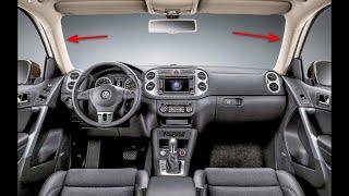 Как снять обшивку с передней стойки VW Tiguan 2007-2018.Отсоединение верхней клипсы