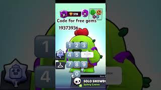 Code for free gems #brawlstars #brawl