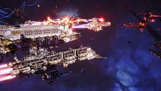 Imperator Somnium in action! - Imperial Navy vs Chaos - Massive Battle, Battlefleet Gothic Armada 2