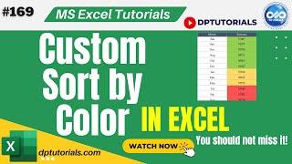 How To Custom Sort By Color In Excel