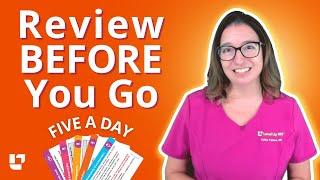 Review videos or flashcards BEFORE class: Five A Day - Nursing School Study Tips | @LevelUpRN