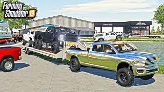 CUSTOMIZING OUT TRUCKS FOR RCC! (CHROME DODGE, 6X6 F-550 & MORE) | FARMING SIMULATOR 2019