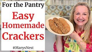 Easy SLICE and BAKE Healthy Crackers Recipe - Homemade Crackers Recipe from Scratch