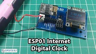 ESP8266 ESP01 Local Time Internet Clock with OLED SSD1306