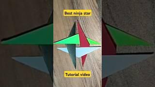 how to make a best paper ninja star//easy ninja star tutorial video #shorts