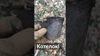 Котелок самодельный. Коп в лесу. Treasure hunting with a metal detector #shorts
