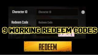 TODAY NEW REDEEM CODE PUBG MOBILE !Latest 9  New  Redeem Codes Rewards | PUBG REDEEM CODE TODAY 2021