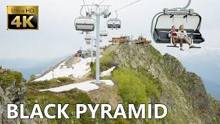Black Pyramid Mountain - 4K 60fps - Cableway and Hiking Trail - Nature walking Tour