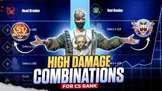 CS RANK HIGH DAMAGE CHARACTER COMBINATION || BEST CHARACTER COMBINATION FOR CS RANK