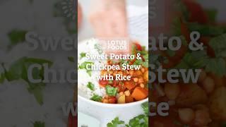 Sweet Potato & Chickpea Stew with Rice #recipe #rice #chickpeasrecipe