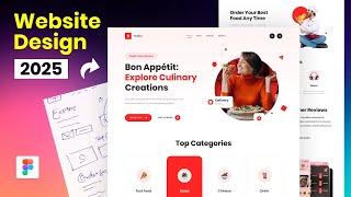 Figma Web Design Course 2025 | Food Landing Page UI Design