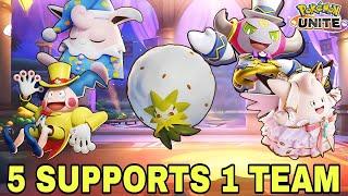 5 Supports in 1 Team: Surprisingly Effective and Super Fun to Play! Pokemon Unite