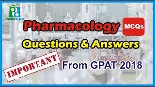 GPAT 2018 Pharmacology MCQs