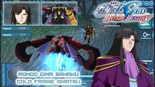 Rondo Gina Sahaku Gold Frame Amatsu gameplay :Gundam Seed Battle Destiny