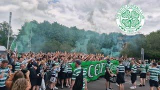 CELTIC FANS CORTEO TO HAMPDEN / SCOTTISH CUP FINAL VS RANGERS