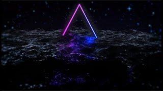 Neon Light in Dark Waves Animation Relaxing Background Screensaver | Cool Background