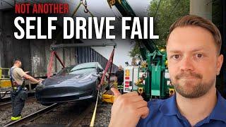 TESLA CONFUSED Train Track For ROAD