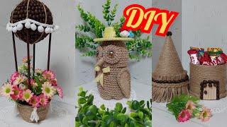 СУПЕР ИДЕИподелок из джута.Поделки своими руками.Поделки из джута.Diy Jute crafts ideas.