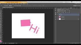 How to use the rotate tool in photoshop to angle text, shapes, images, patterns etc.