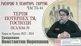 Часть 44 цикла бесед иерея Константина Корепанова "Раскрою я Псалтырь святую..."   (16.10.2023)